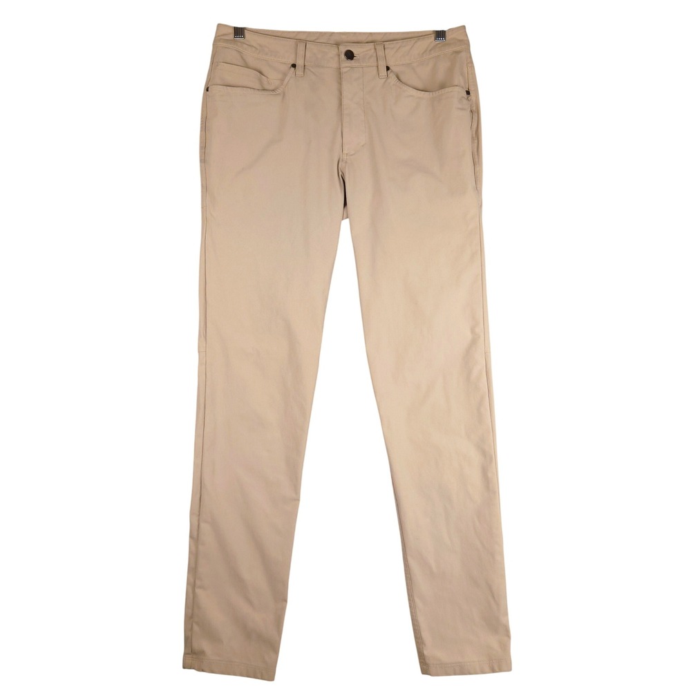 Lululemon ABC Pant Slim Warpstreme Tan Khaki Mens 32 M5ADAS